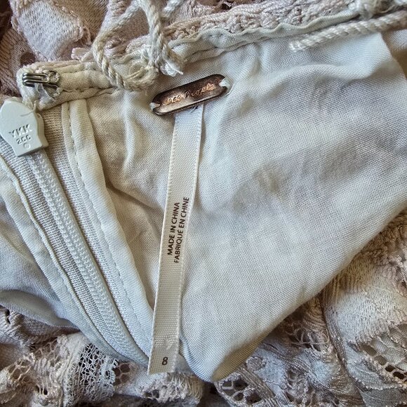 Free People Ivory Lace Midi Dress (Sz 8) - Picture 8 of 8